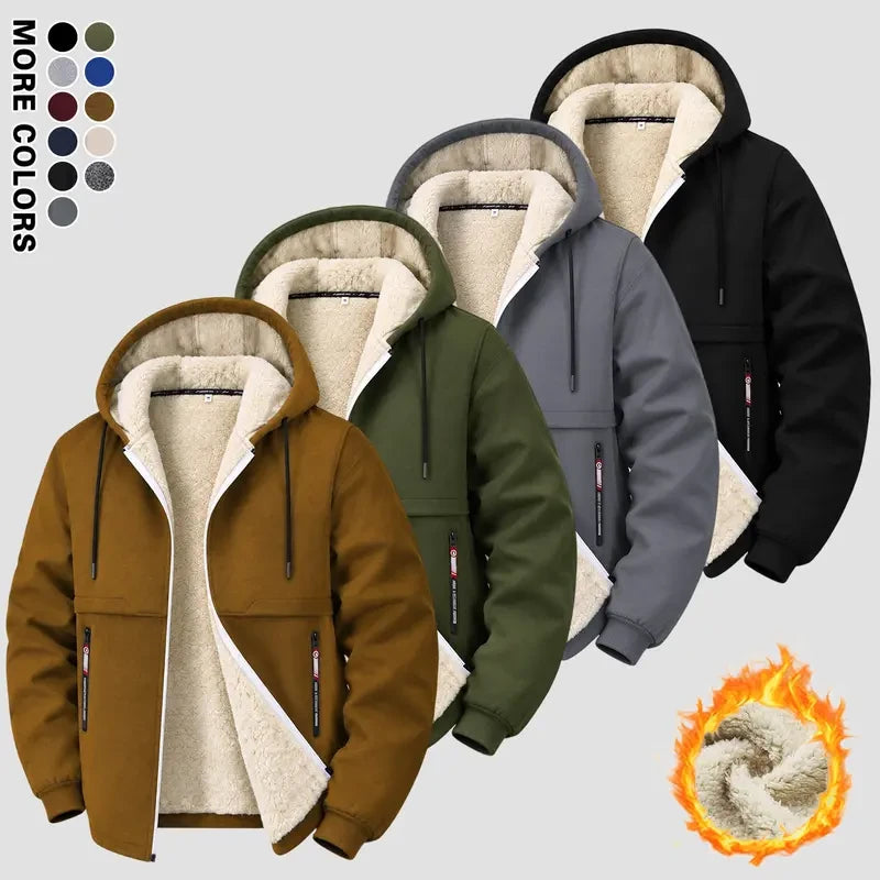 Plush Lined Hooded Winter Coat