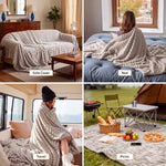 Corduroy Fleece Throw Blanket