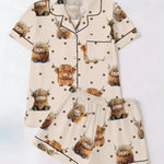 Highland Cow Print Pajama Set