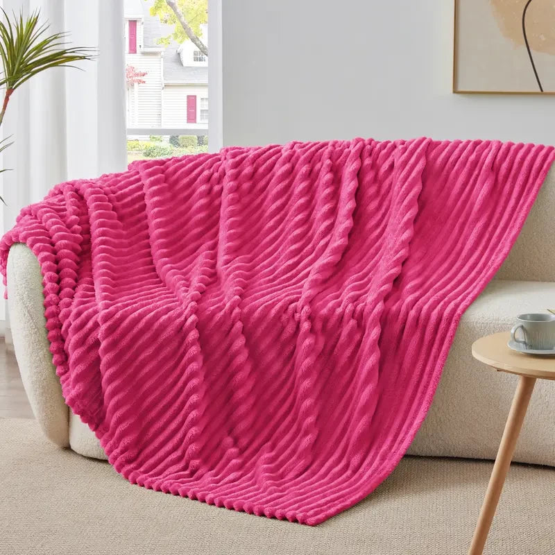 Fuzzy Fleece Throw Blanket