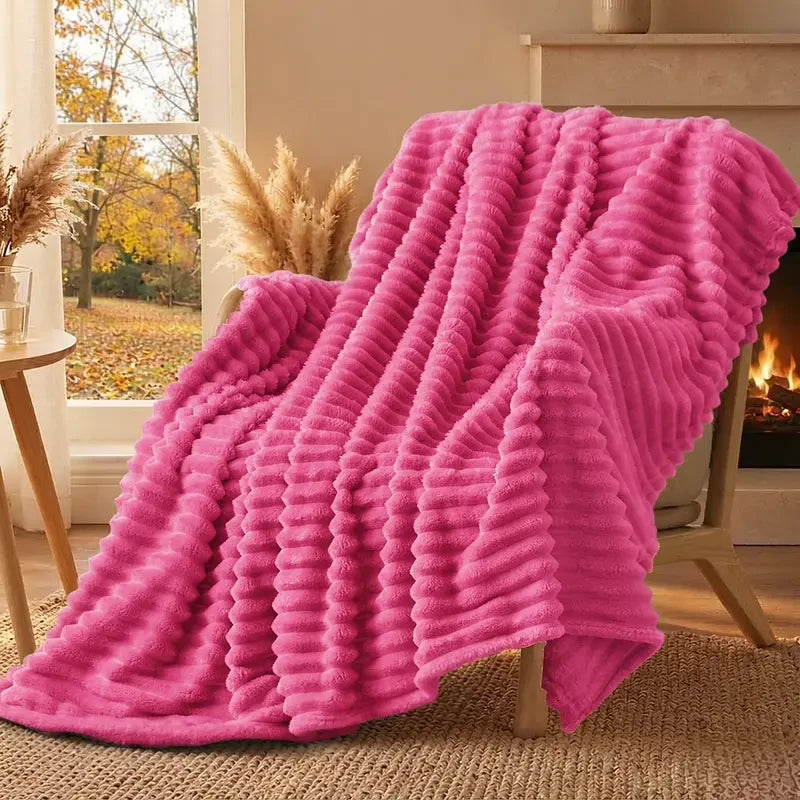 Fuzzy Fleece Throw Blanket