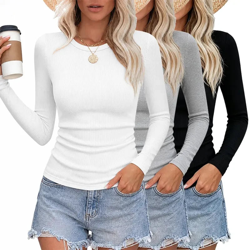 Womens Long Sleeve Slim Fit Shirts