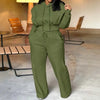 Hooded Long Sleeve Sweatshirt Wide Leg Sweatpants Set