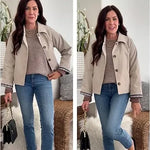 Cropped Casual Trench Coat