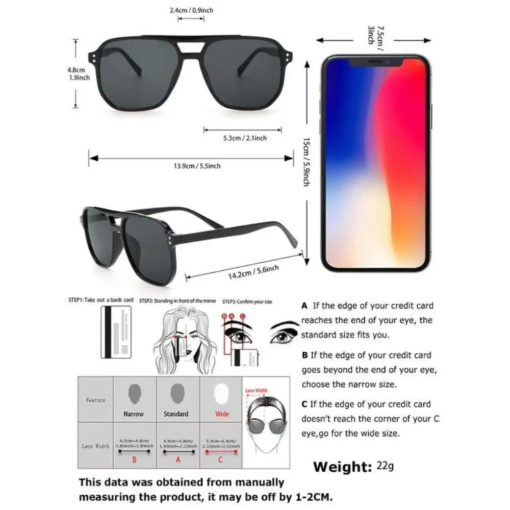Polarized Aviator Sunglasses Multi Pack