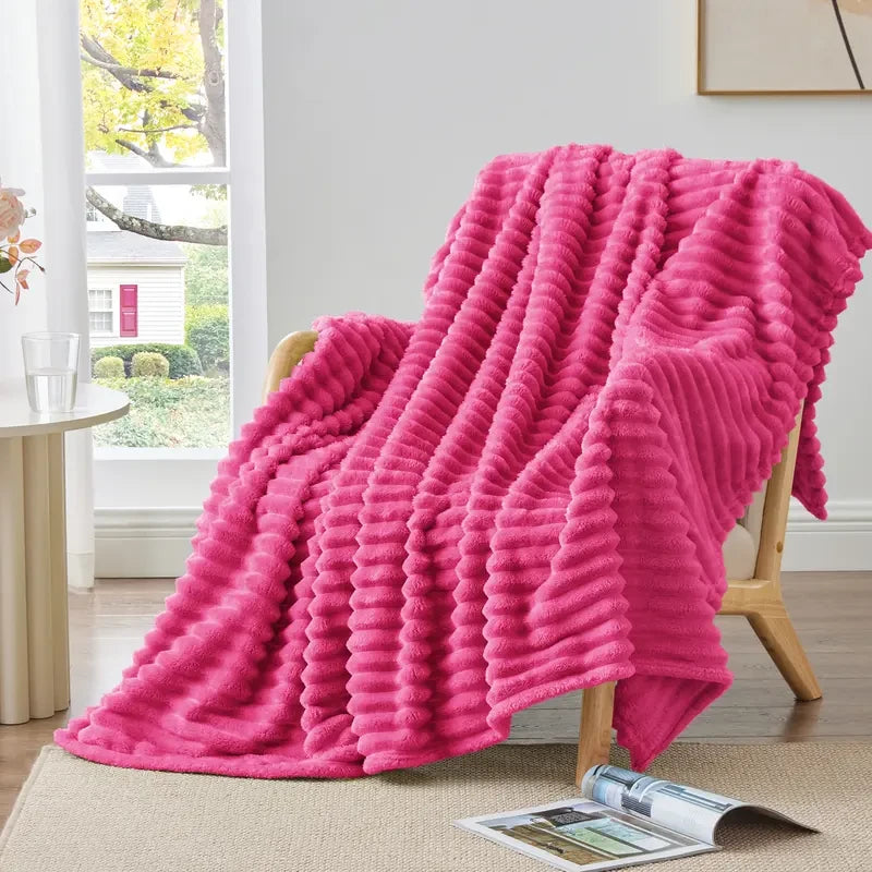 Fuzzy Fleece Throw Blanket