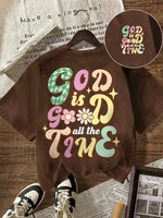 Christian Faith Floral Print T-Shirt