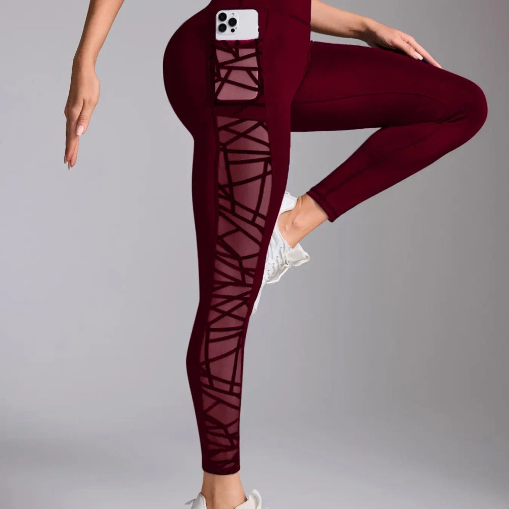 Contrast Mesh Yoga Leggings