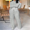 Hooded Long Sleeve Sweatshirt Wide Leg Sweatpants Set