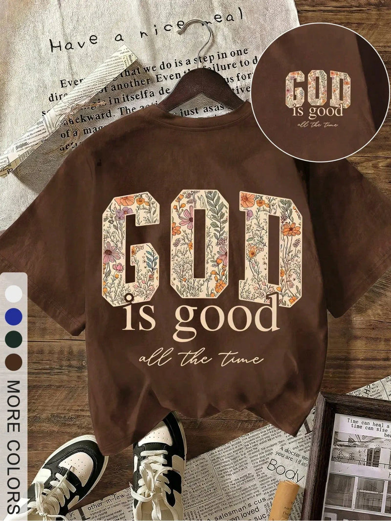 Christian Faith Floral Print T-Shirt
