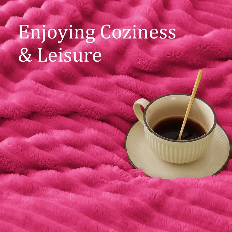 Fuzzy Fleece Throw Blanket