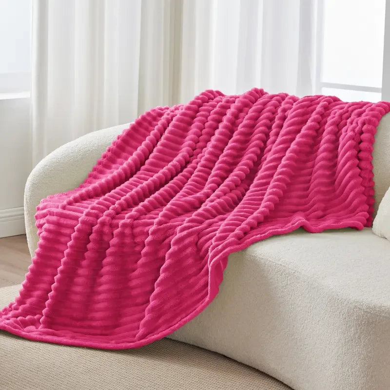 Fuzzy Fleece Throw Blanket