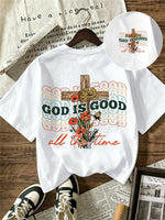 Christian Faith Floral Print T-Shirt
