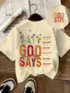 Christian Faith Floral Print T-Shirt