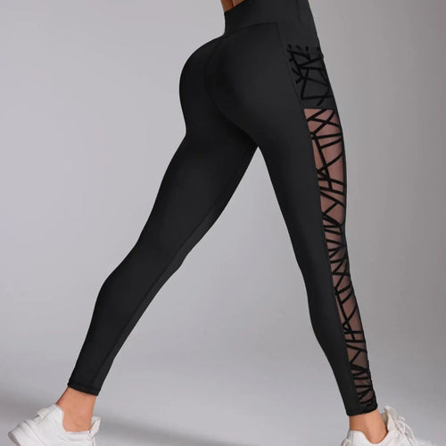 Contrast Mesh Yoga Leggings