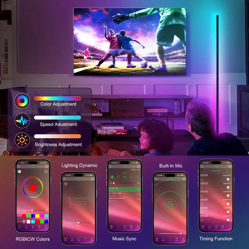 Smart LED Corner Floor Lamp